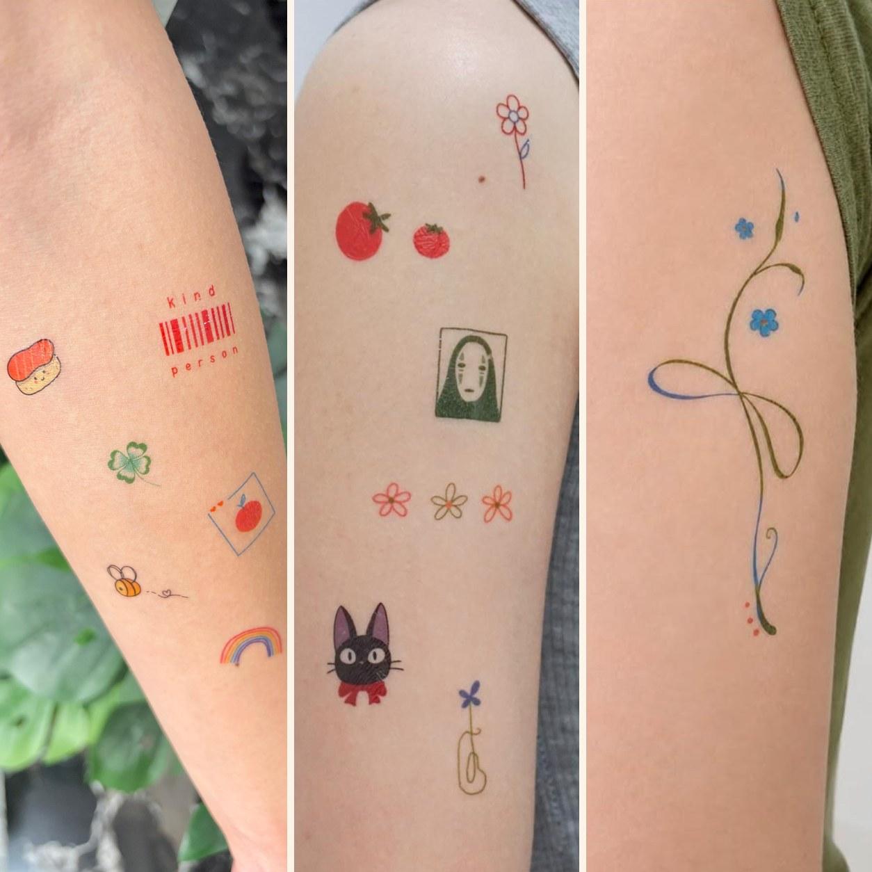 Patchi temporary tattoos worn on skin
